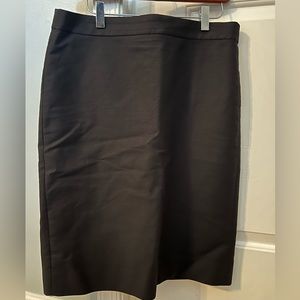 J.Crew No 2 pencil skirt in cotton-blend, size 10, black
